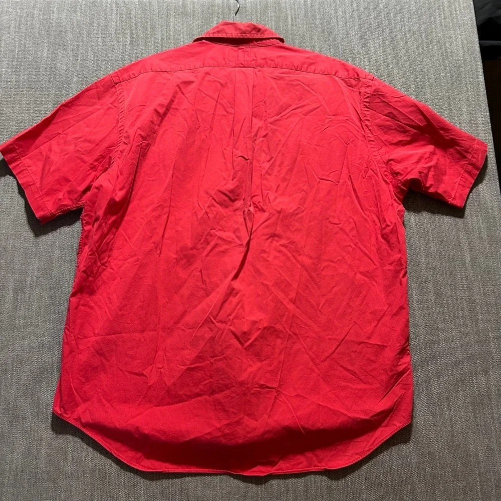 Polo Ralph Lauren Button Down Mens XL Red Blake Short Sleeve Cotton Pony Logo